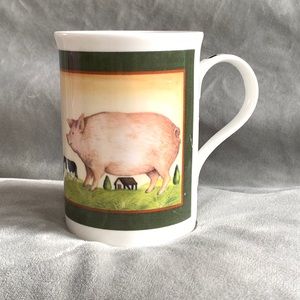Crown Trent Annandale Farm Fine Bone China Pig Mug